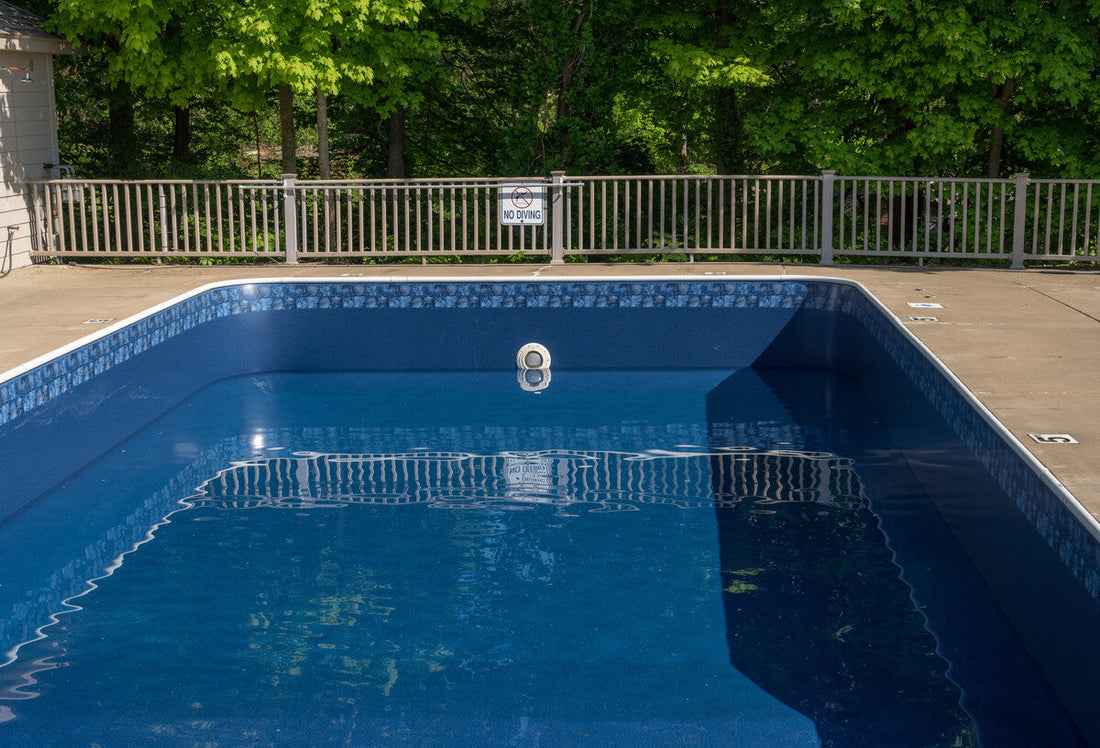 A pool being drained