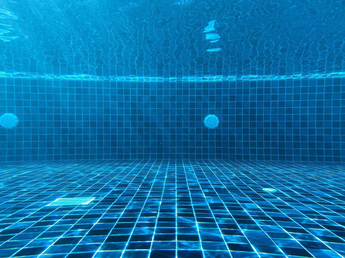 A clear pool using a pool product to keep clean and clear.