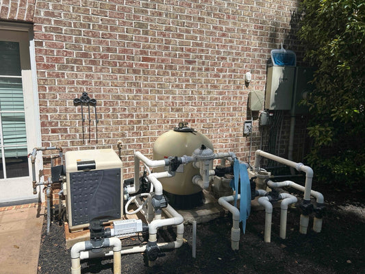 Pool equipment pad .