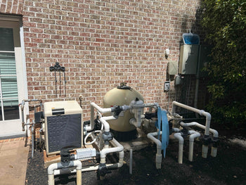Pool equipment pad .