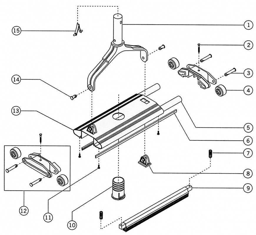 14" Heavy Duty Vacuum Head