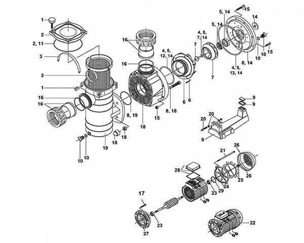 HCP55, HCP75, HCP100 & HCP125 Commercial Pumps