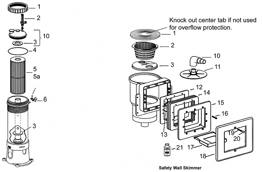 Dynamic Series V, DSC/SWS Safety Wall Skimmer