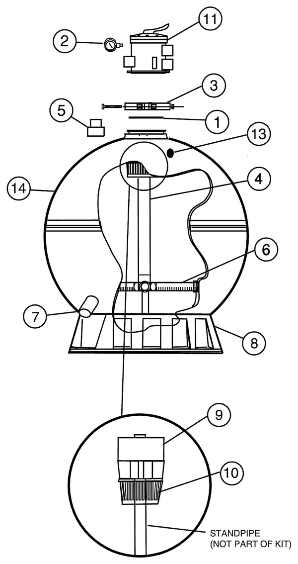 Meteor Top Mount Filter Tank