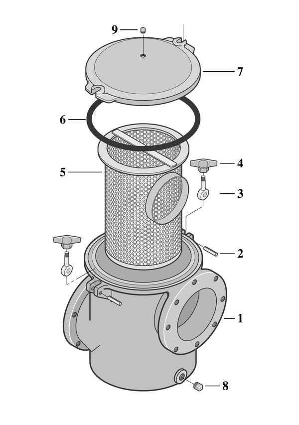 CSP Pump Cast Iron Hair & Lint Pot