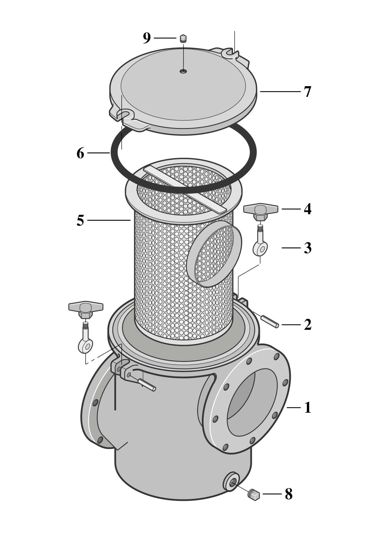 CSP Pump Cast Iron Hair & Lint Pot