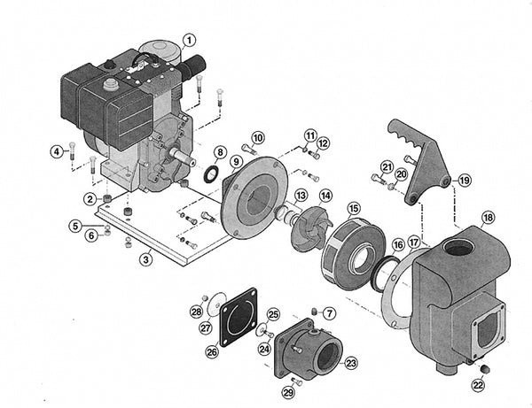 Gas Engine Self Priming Centrifugal Pump