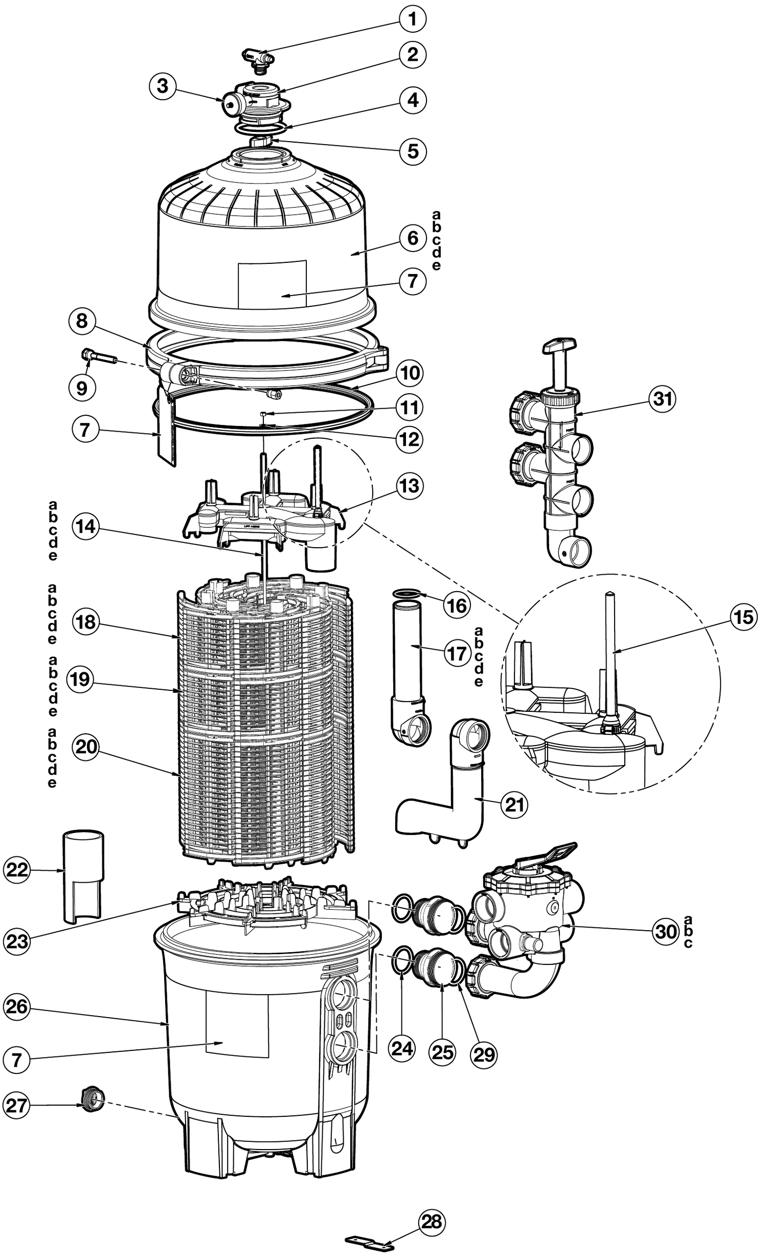 Hayward 36 SqFt ProGrid DE Filter | W3DE3620 Parts