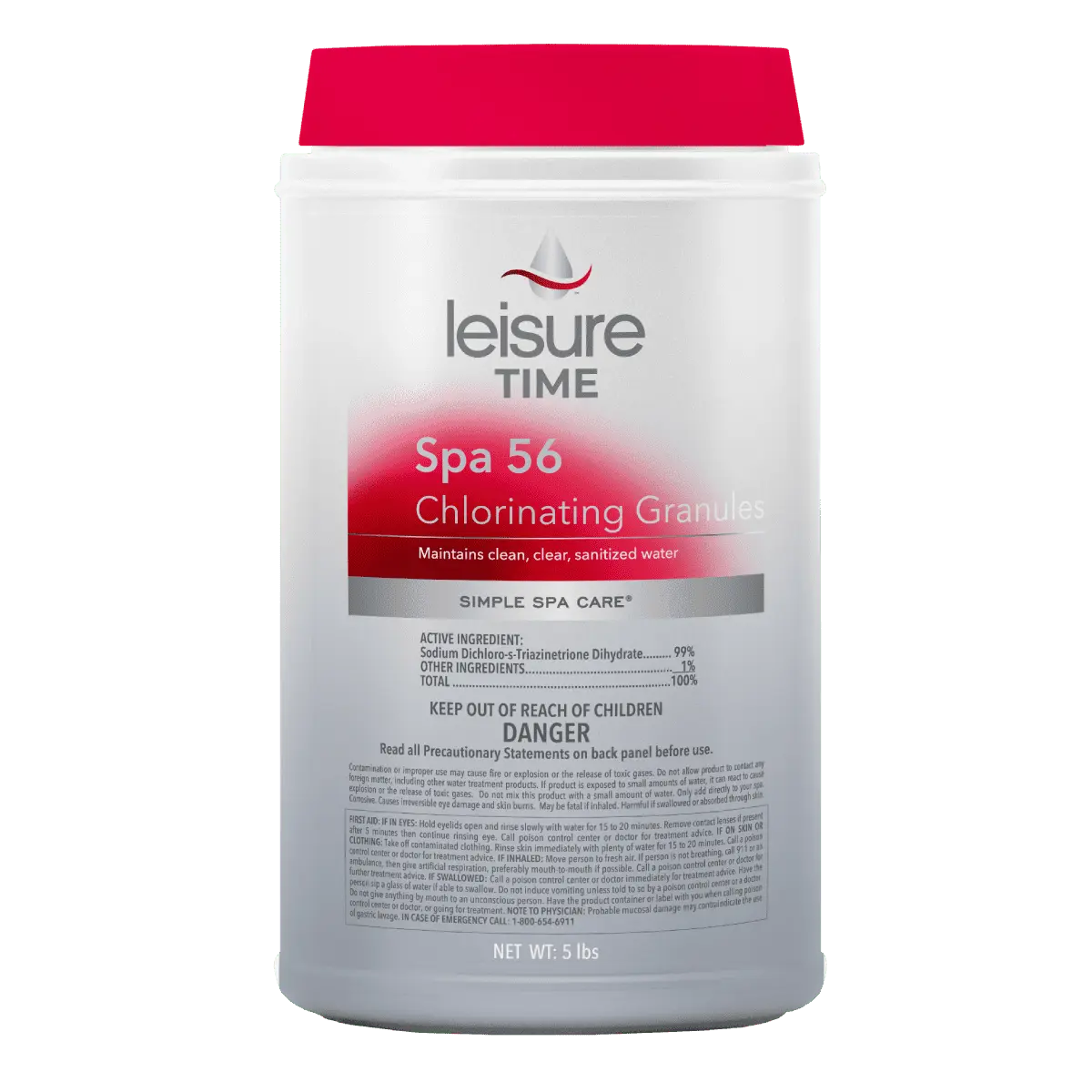 Leisure Time Spa 56 Chlorinating Granules, 5 lb Bottle | LT29