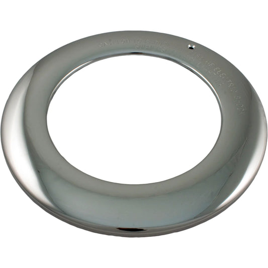 The Hayward AstroLite Stainless Steel Face Rim (SPX0580AS) by HAYWARD is a shiny, metallic circular ring with a hollow center, shown against a plain white background.