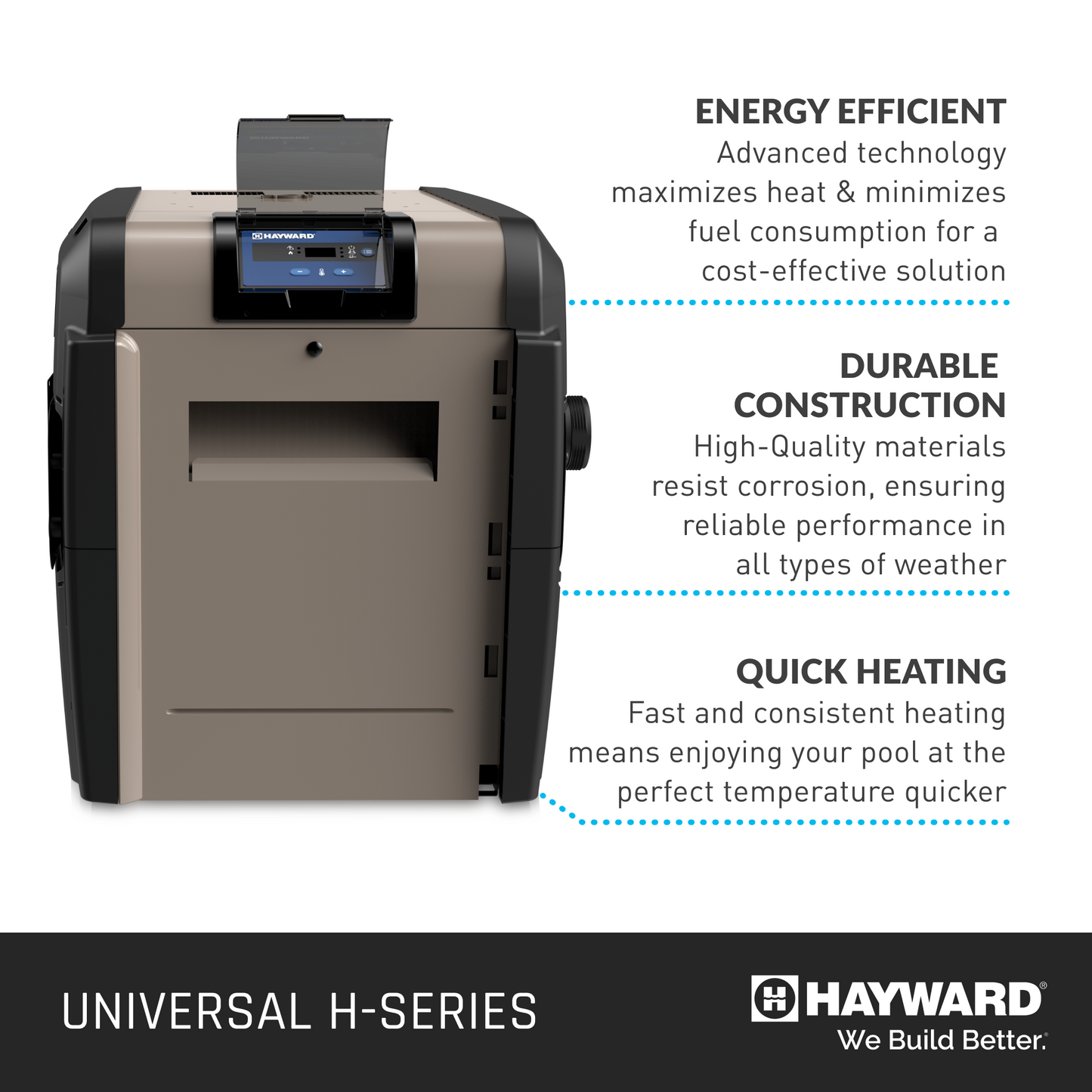 Hayward Universal H-Series Heater | Low NOx | 150K BTU | Natural Gas | W3H150FDN