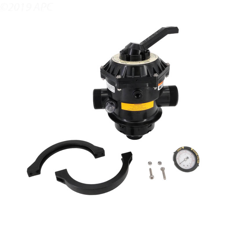 The Pentair Tagelus 1.5" 6-Way Clamp Style Valve Sand Filter (272526, 262506) includes a handle, two mounting brackets, pressure gauge, screws, and washer—perfect for upgrading your pool filtration system. Brand: Pentair.