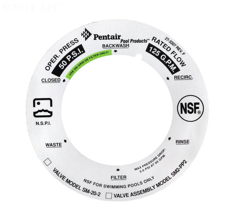LABEL 2" POSITION DE PH VALVE