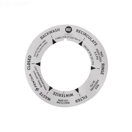LABEL 2" POSITION DE PH VALVE