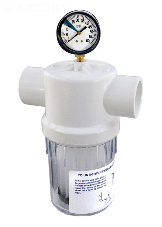 ENERGY FILTER WITH GAUGE