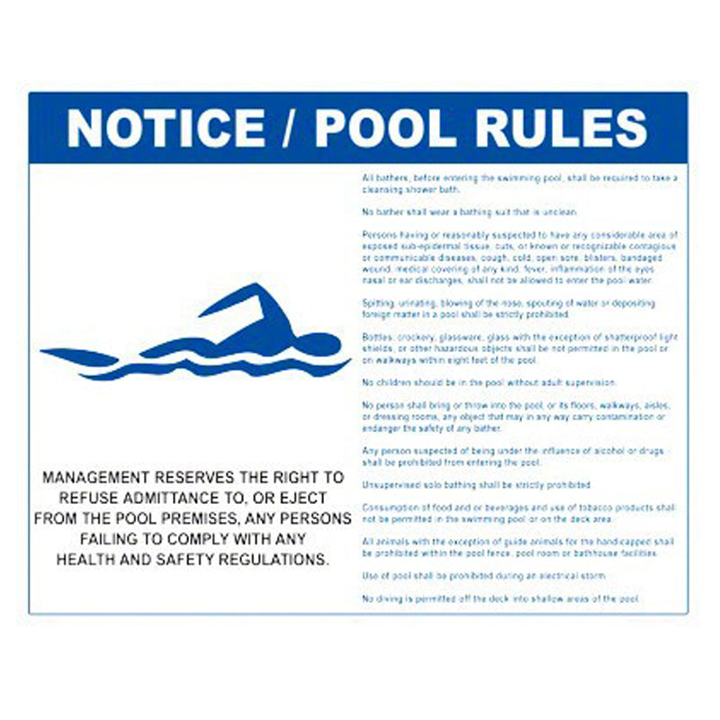POOL/SPA RULES SIGN PUBLIC