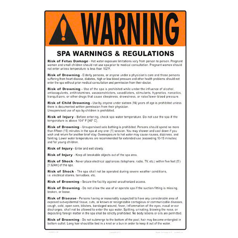 SPA RULES SIGN DELAWARE STANDARDS 12 X 18