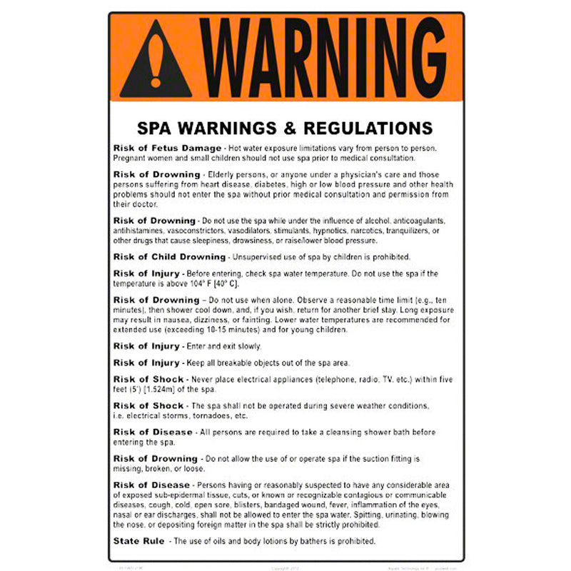 SPA RULES SIGN (MA ONLY)