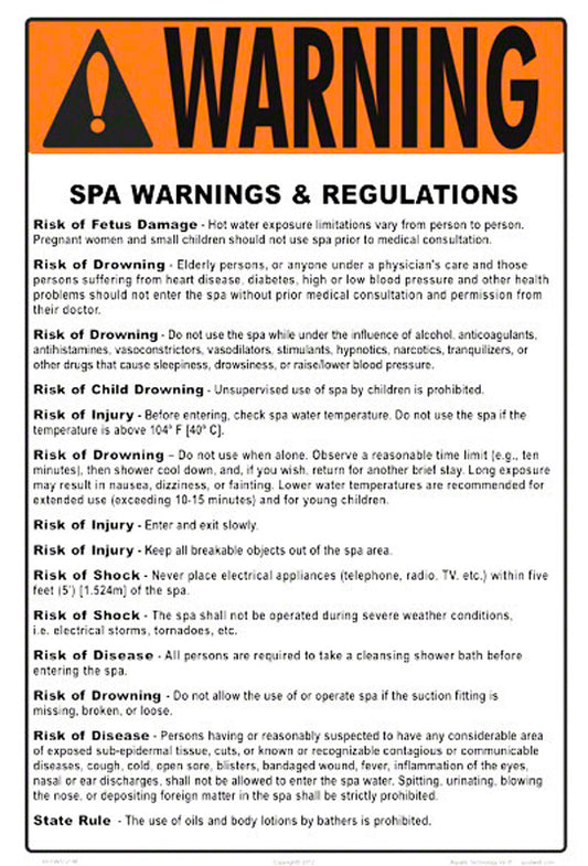 SPA RULES SIGN (MA ONLY)