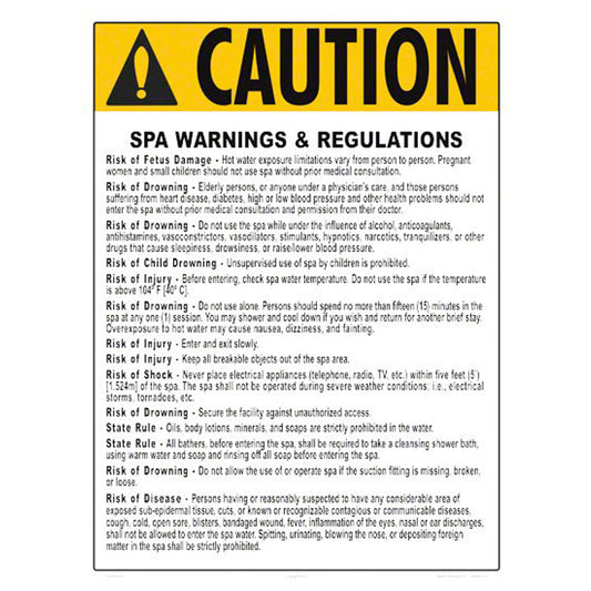 SIGN "SPA RULES" (VT ONLY)