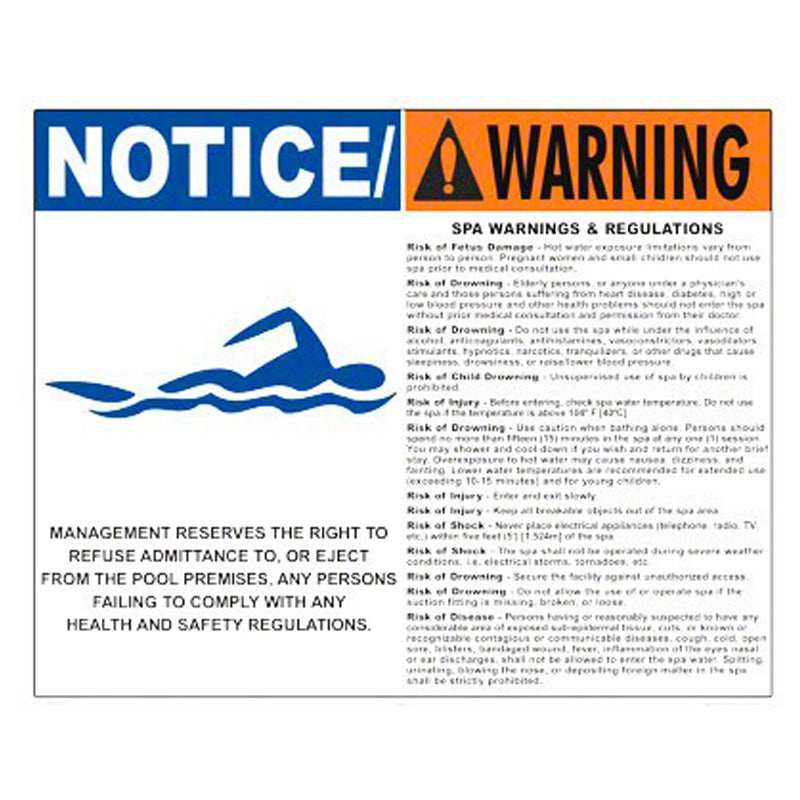 NOTICE/WARNING 30 X 24