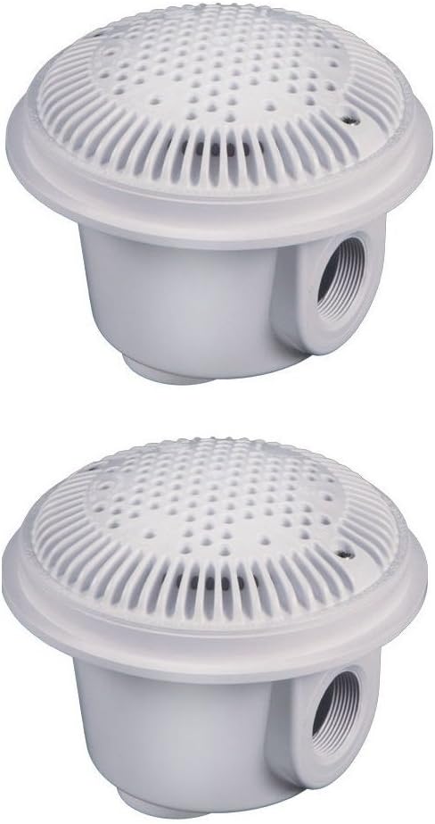 Hayward 1-1/2" Anti-Vortex Main Drain for Liner Pools, White , 2/Pack | WG1048AVPAK2