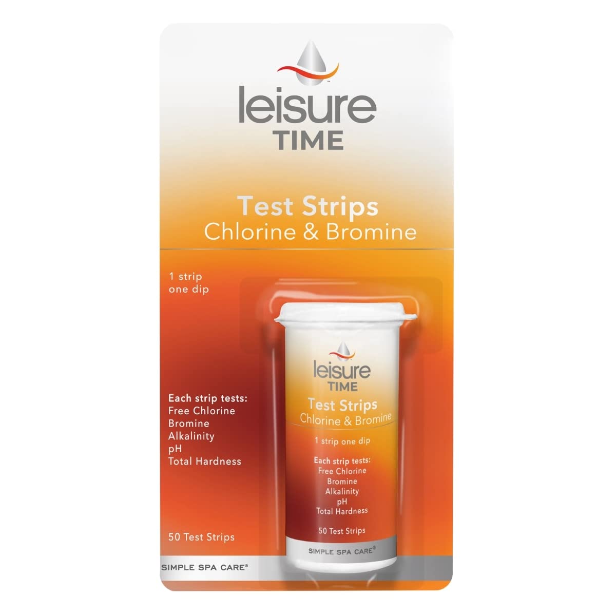 Leisure Time Chlorine & Bromine Test Strips, 50 Strips | 45006A