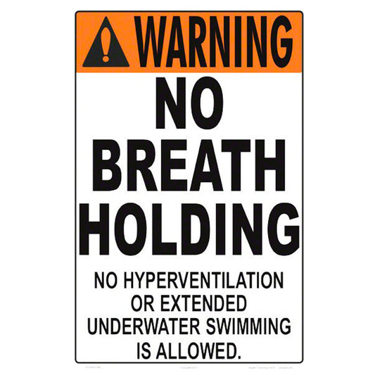 12"X18" NO BREATHING UNDERWATER