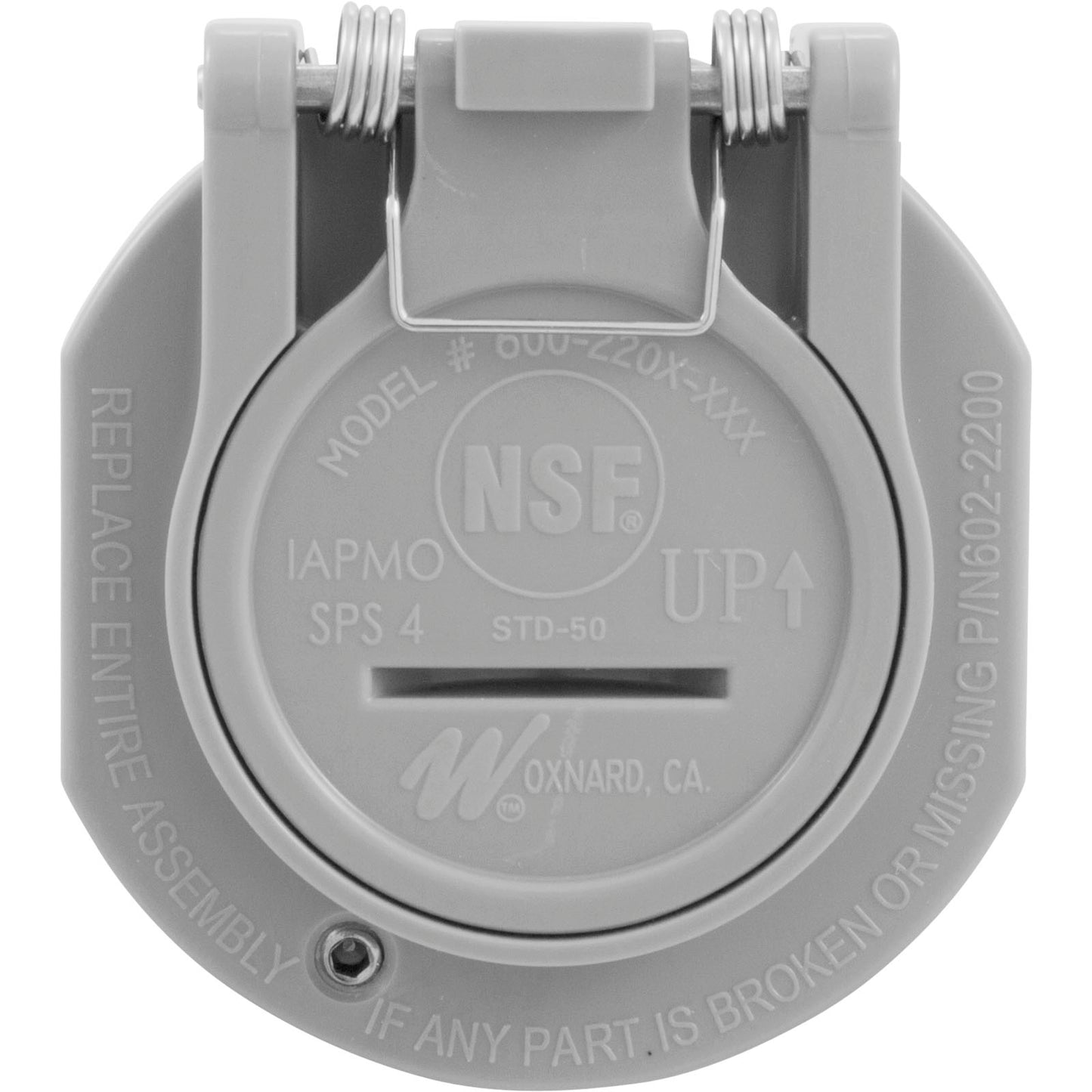 Waterway Vac Lock 1 1/2"Mpt  Gray | 600-2207