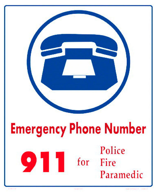 EMERGENCY NUMBERS SIGN