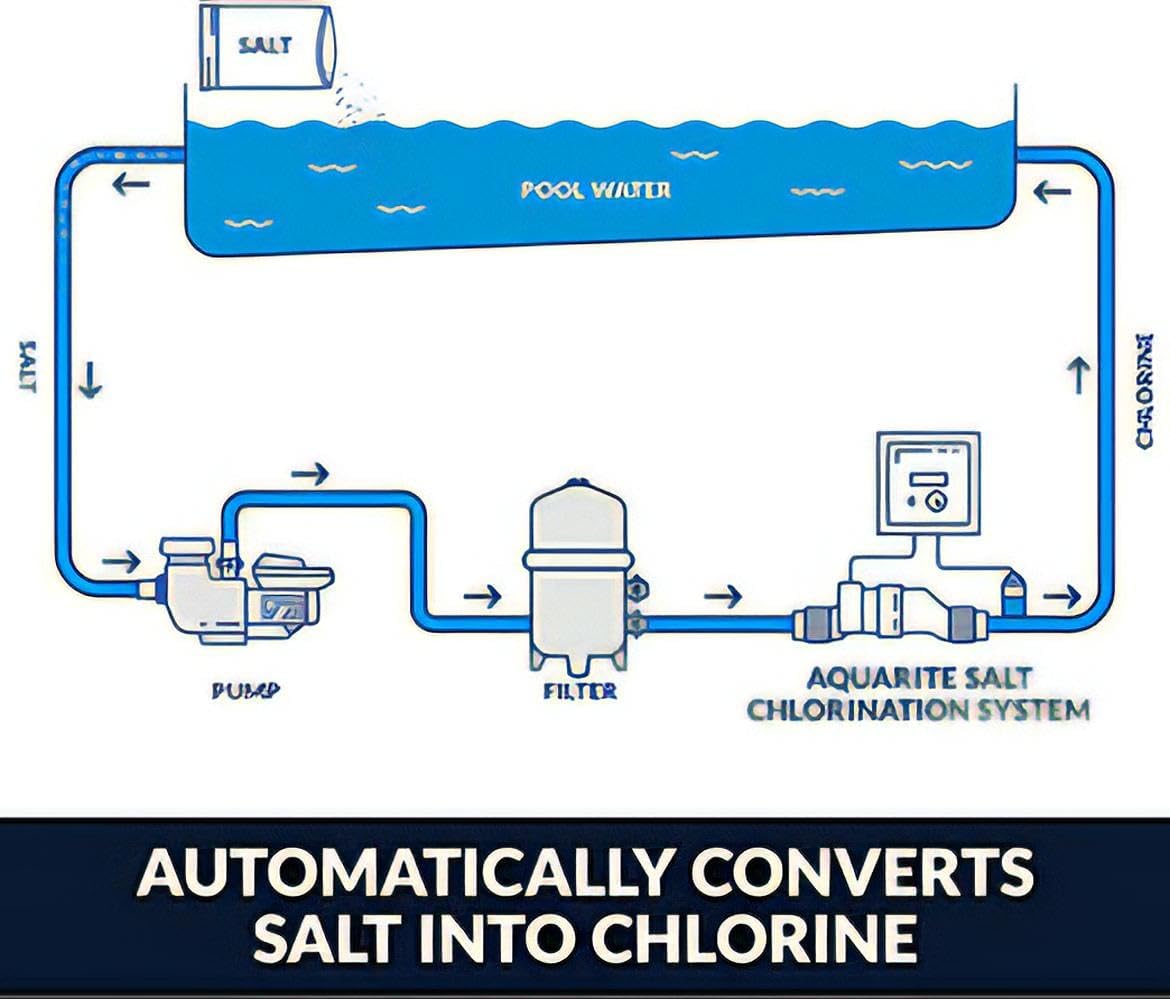 Hayward Above Ground Salt Chlorine Generator 18K gal with Twist Lock Cord | W3AQ-TROL-HP-TL