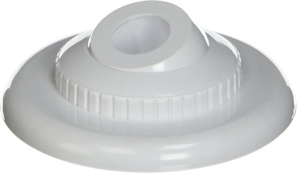 The Hayward 3/4" Large Hydrostream Insider Fitting (SP1418D) is a white plastic circular adapter with a central opening and ridged middle, designed to fit standard pool inlets for improved directional flow control. Brand: HAYWARD.