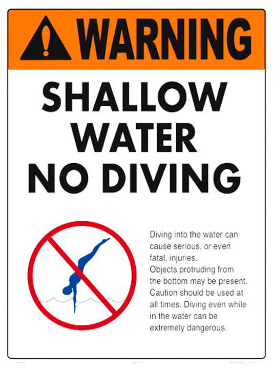 NO DIVING SIGN