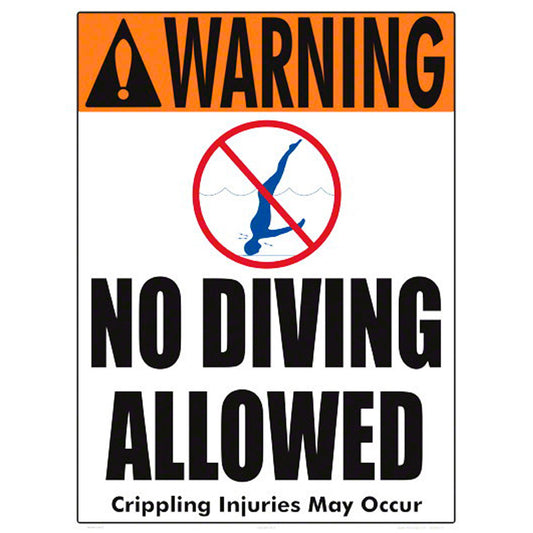 NO DIVING ALLOWED 4" LETTERING