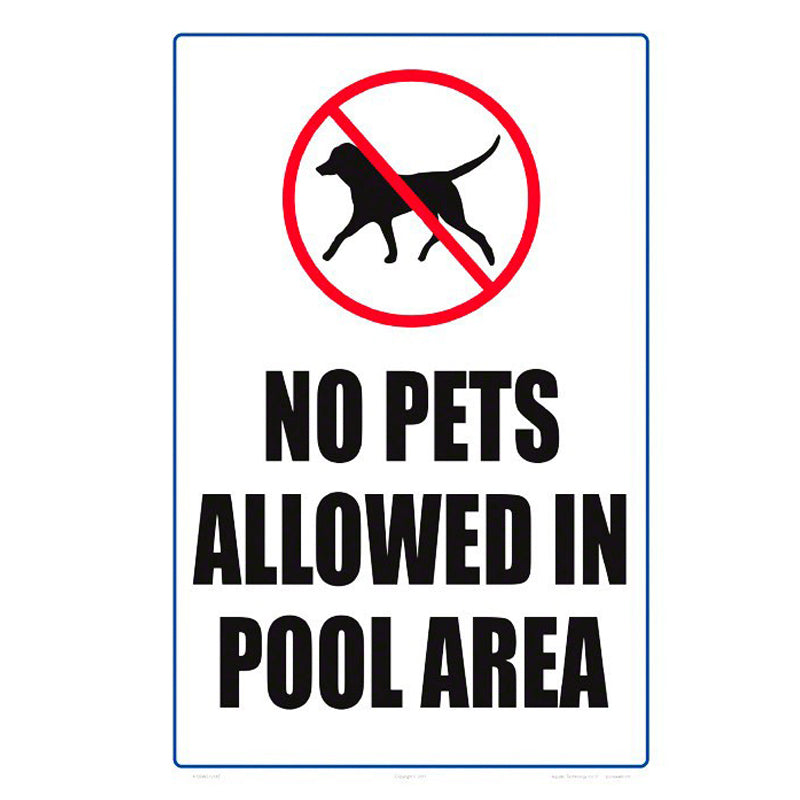 NO PETS ALLOWED 12X18 PLASTIC