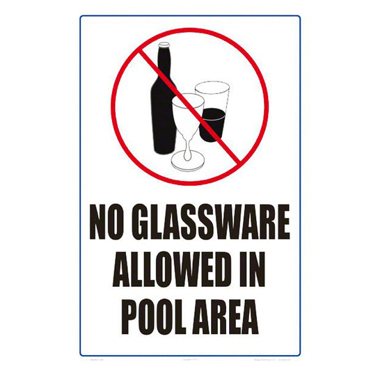 NO GLASSWARE ALLOWED IN POOL