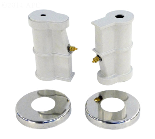 PLASTIC ANCHOR KIT W/ESCUTCHEONS WHITE