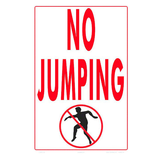 NO JUMPING SIGN