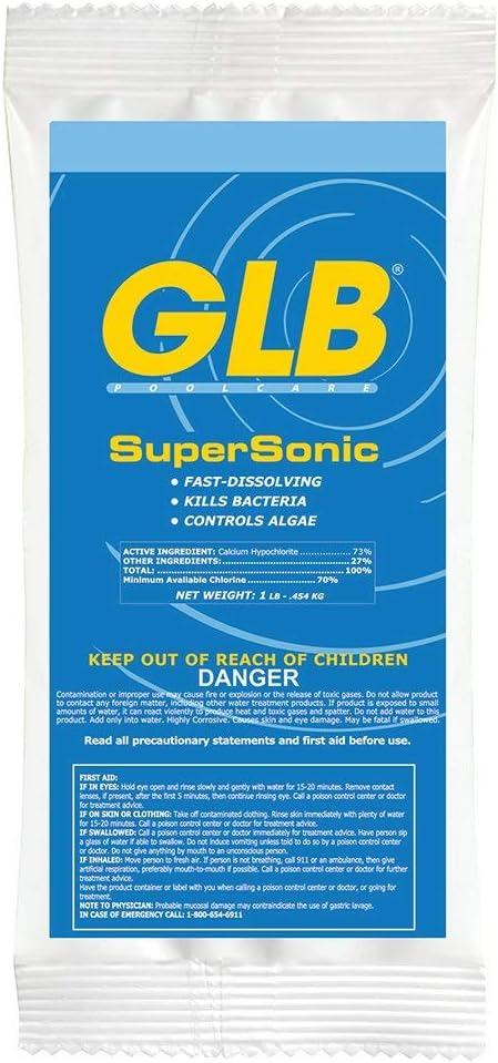 GLB SuperSonic 73% Cal Hypo Pool Shock 1 lb |71442A