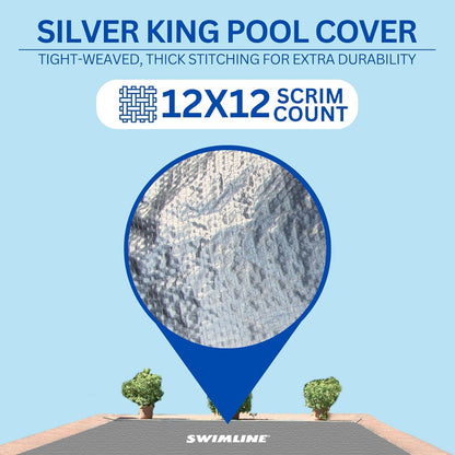 Swimline Super Deluxe 30' x 60' Rectangle Winter Cover, 5' Overlap, Silver/Black | CO143565R