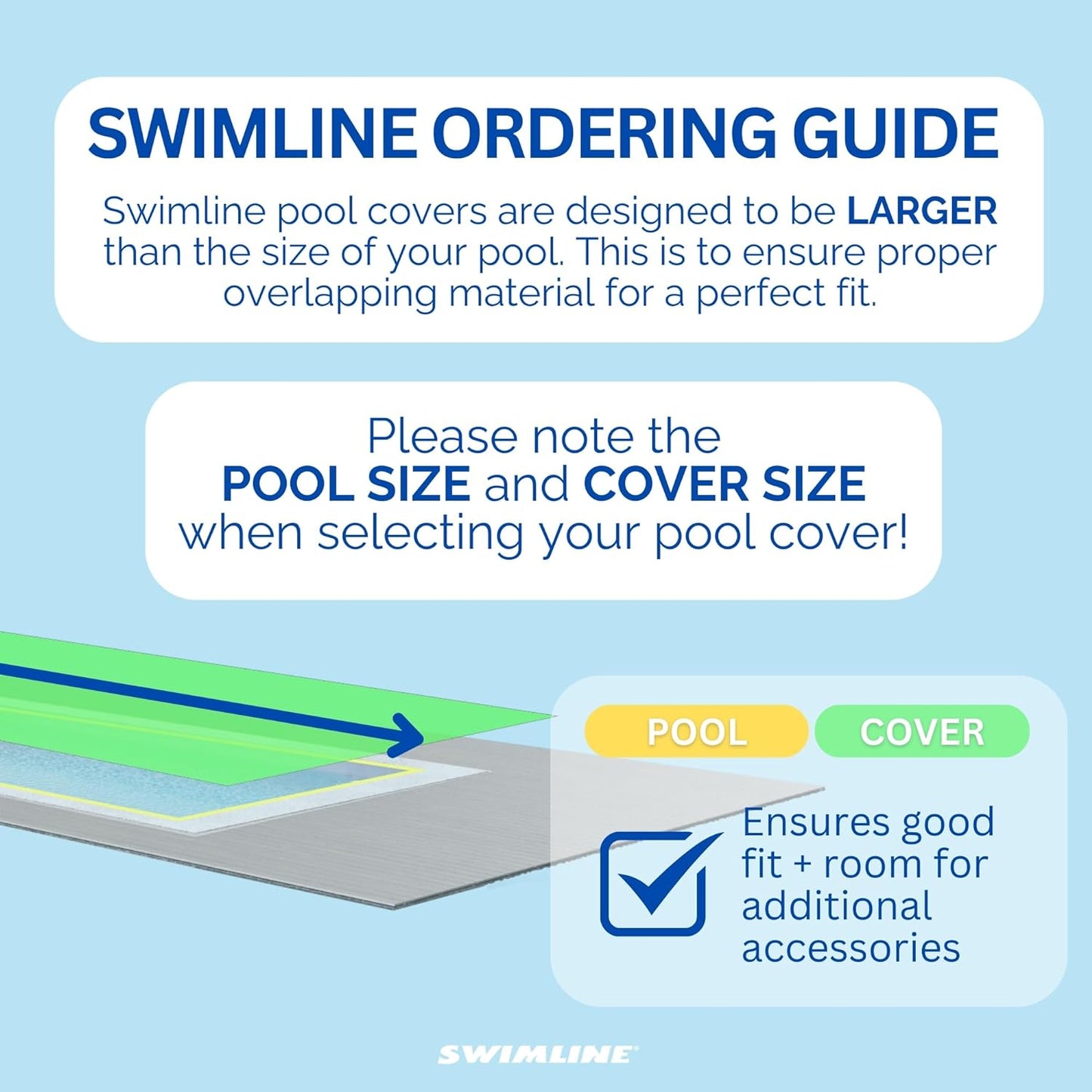 Swimline Super Deluxe 16' x 32' Rectangle Winter Cover, 5' Overlap | Green/Black | CO142137RS