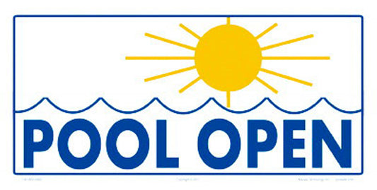 POOL OPEN SIGN
