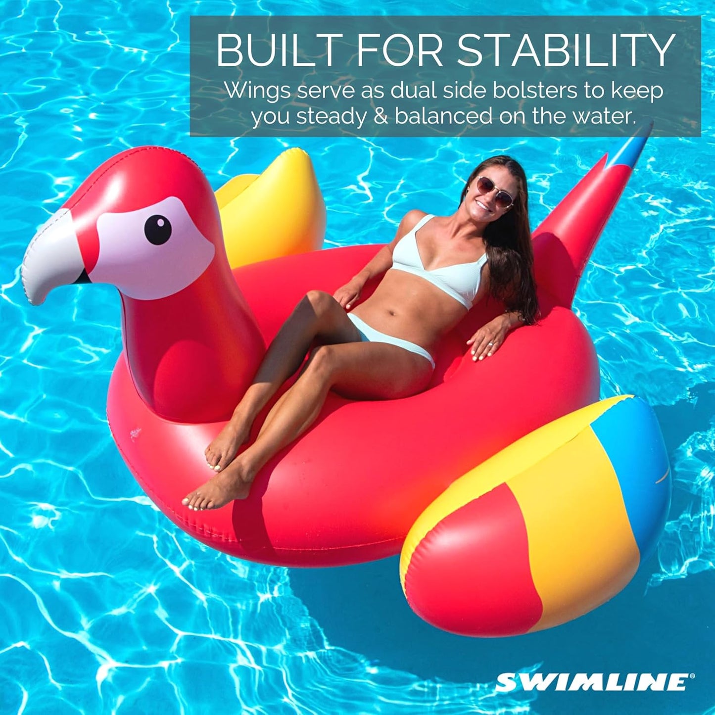 Swimline Giant Parrot Ride-On Pool Float | 90629