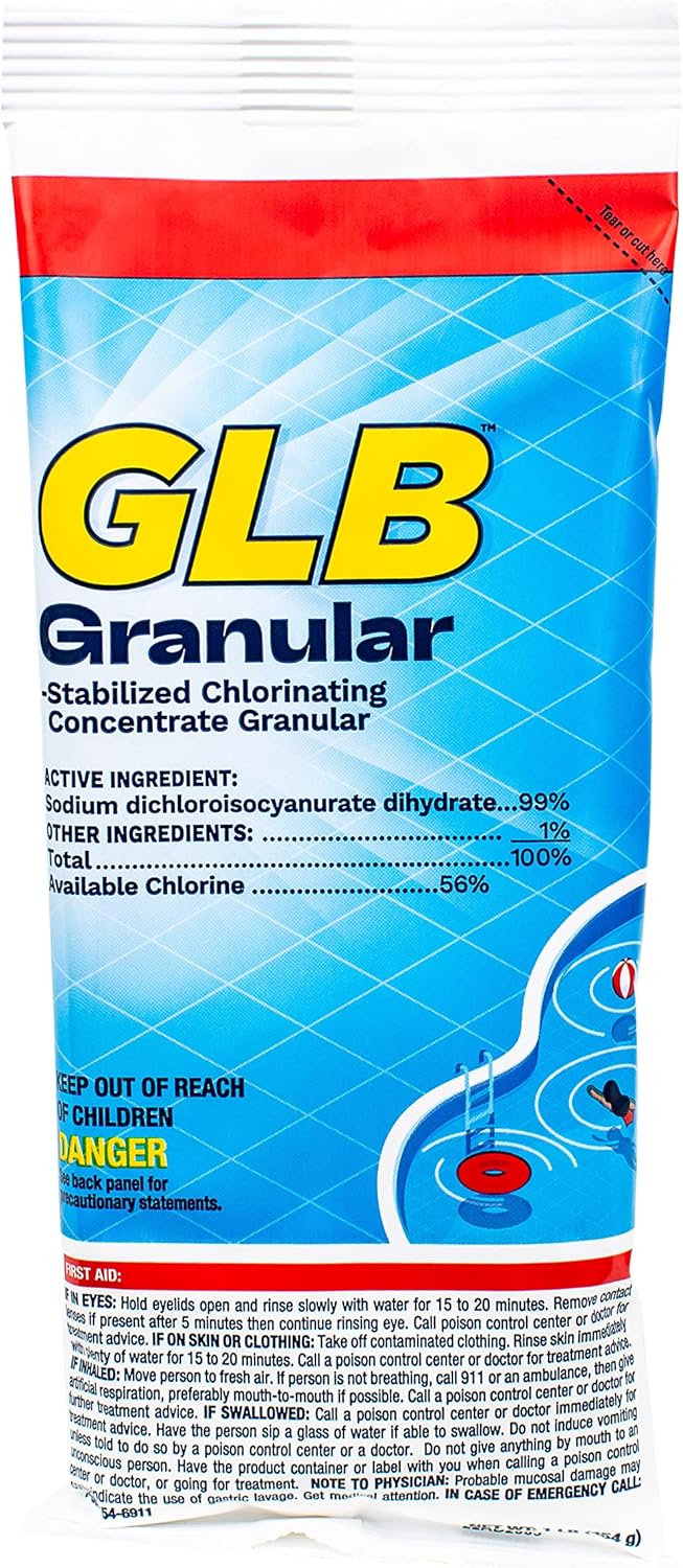 GLB Di-Chlor Granular Chlorine, 1 lb Bottle | 71001A