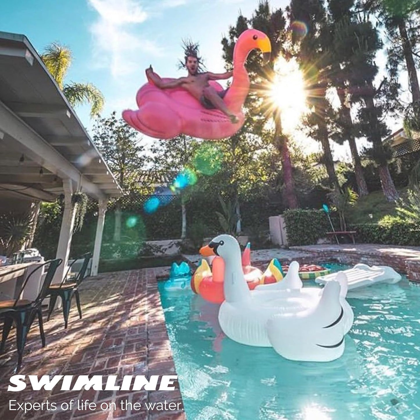 Swimline Giant Flamingo Ride-On Pool Float | 90627