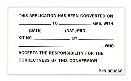 DECAL-GAS CONVERSION DATA
