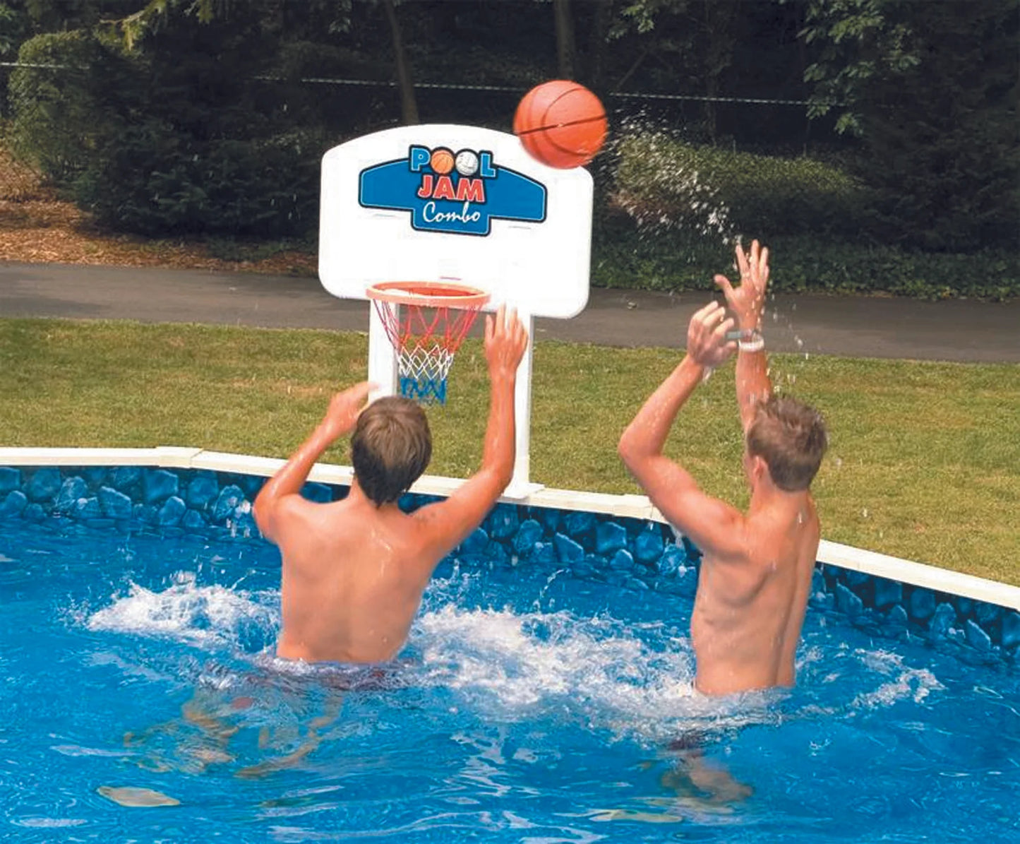 PoolJam Above Ground Pool Basketball & Volleyball Game Combo | 9190