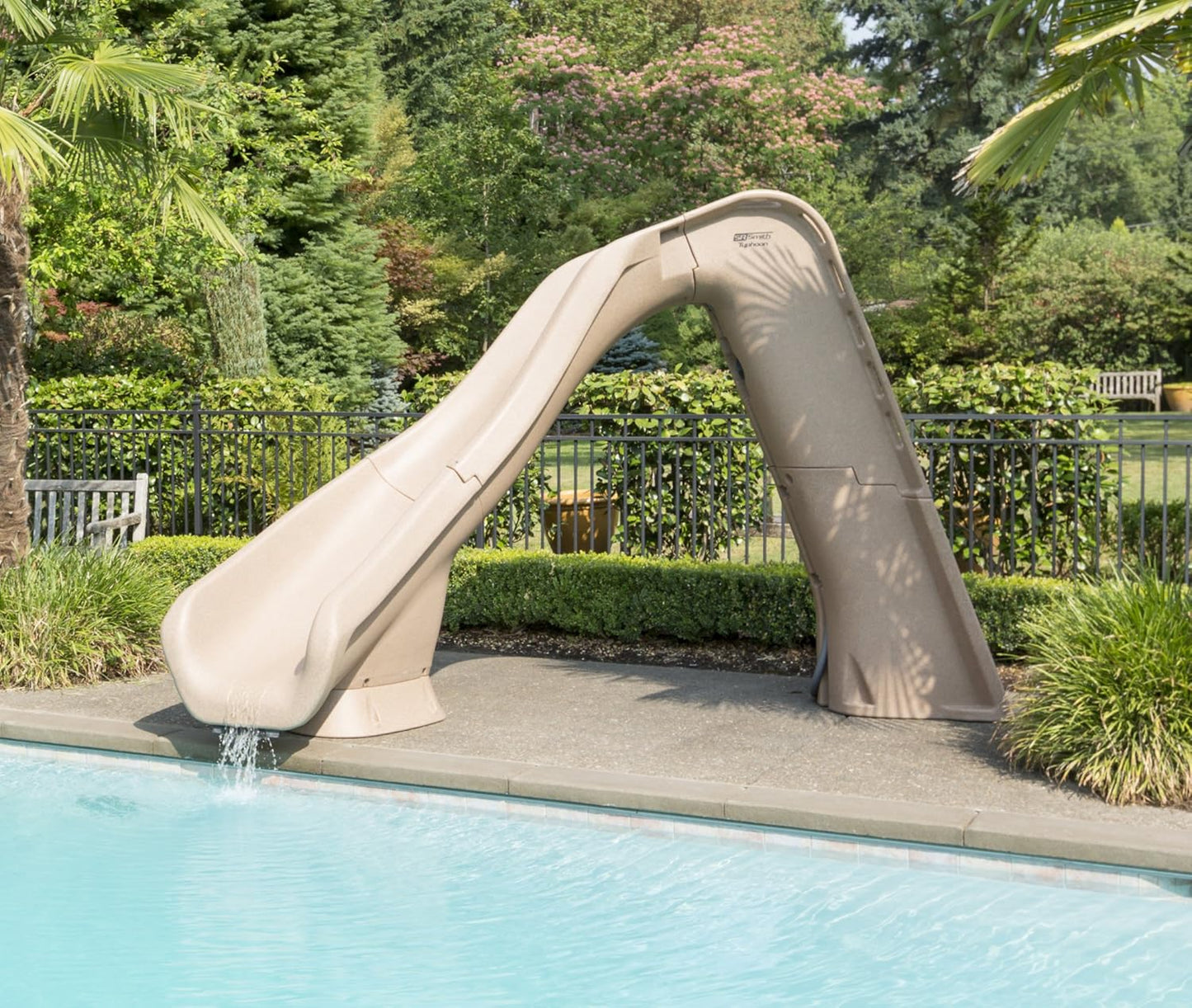 SR Smith Typhoon Pool Slide, Left Curve, Sandstone | 670-209-58223