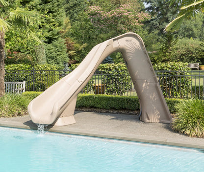 SR Smith Typhoon Pool Slide, Left Curve, Sandstone | 670-209-58223