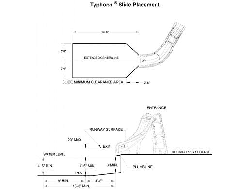 SR Smith Typhoon Pool Slide, Left Curve, Sandstone | 670-209-58223